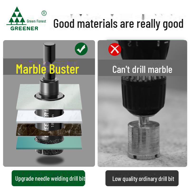 Burghiu pentru plăci ceramice Green Forest pentru sticlă și marmură