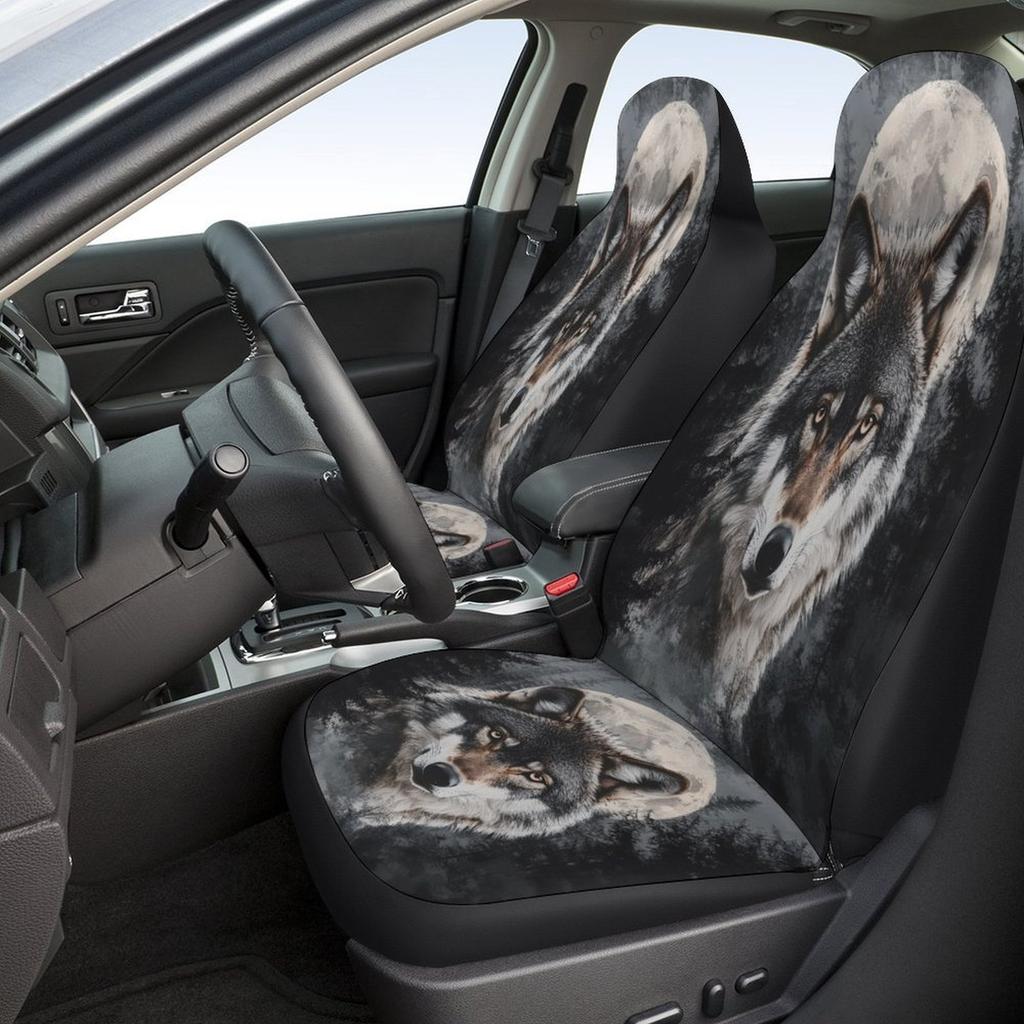 Wolf & Mond Passform Autositzbezug Set Für Die Meisten Fahrzeuge - Vollständiges Set Für 2 Vordere & Hintere Sitze Mit Kopfstütze & Rückenlehne, Waschmaschinenfest,