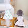Spring and Summer Thin INS Style Korean Macaron Floral Edge Polka Dot Bubble Skirt Teddy, Pet Cat Clothes