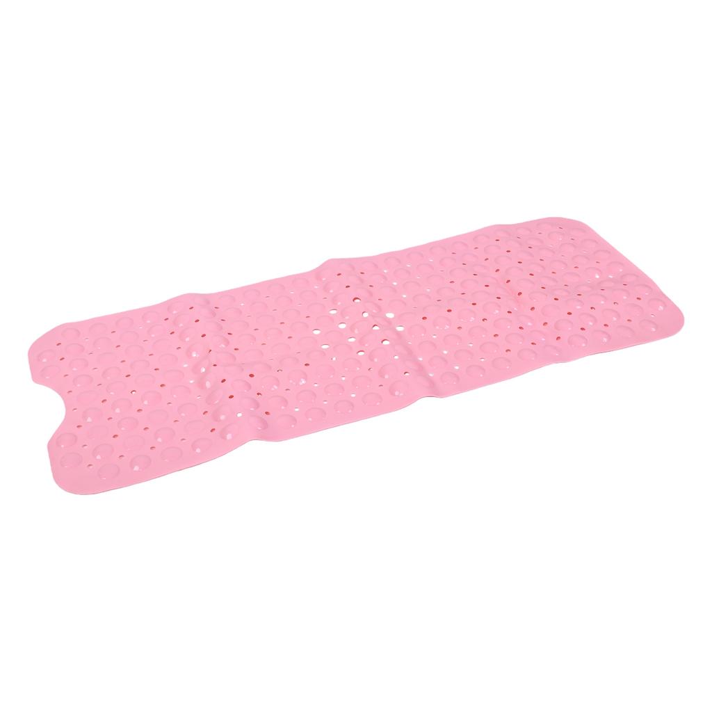 Slip Proof Shower Mat Odourless PVC Flexible Elastic Bathtub Liner Mat with Suction Cup Pink