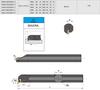 CNC Lathe Tool Holder: Internal Hole S12M/S16Q-SDUCR11/07, Screw-in DCMT11/07 Insert.
