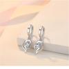 Earrings Sweet Romantic Style Sparkling Zircon Heart Earrings Women Engagement Party Jewelry