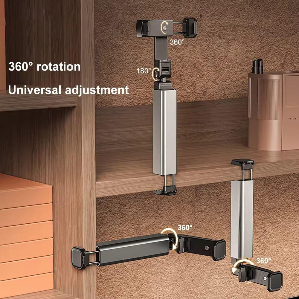 

360° Rotatable Portable Travel Phone Stand Adjustable Train Seat Stand Bracket сірий