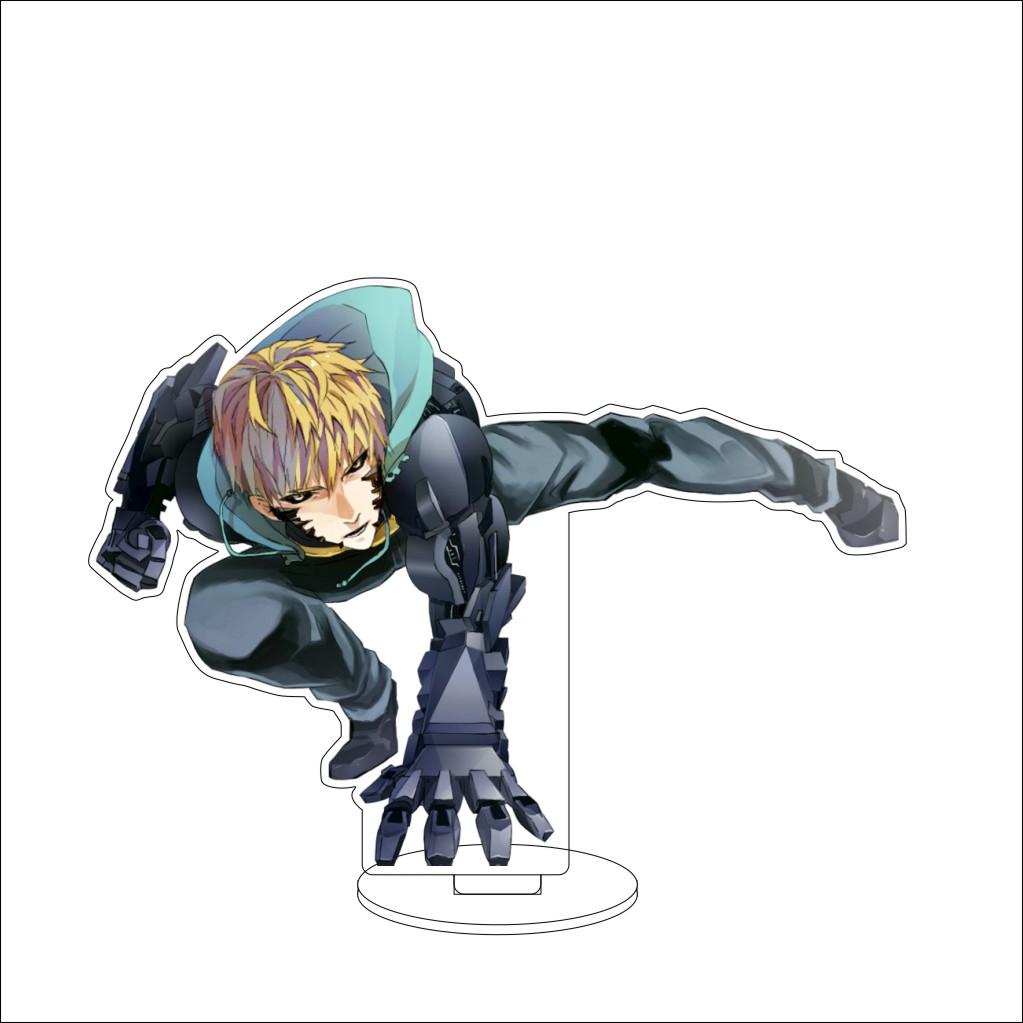 16CM Anime ONE PUNCH MAN Cosplay Acrylic Stand Ornaments Saitama/Tatsumaki/Metal Knight Figure Stand Halloween Gifts