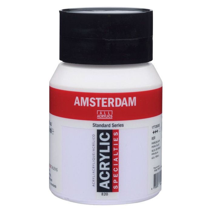 Peinture Acrylique - Bleu nacré - 820 - Amsterdam - Pot de 500ml
