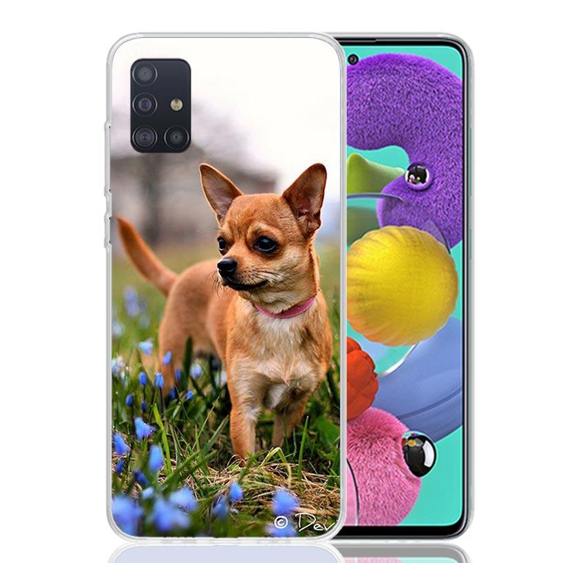 Chihuahua Puppy Teacup Dogs Case Phone Cover for Samsung Galaxy A52 A51 A50 A42 A32 A22 A12 A02S A72 A71 A70 A41 A31 A21S A40 A3