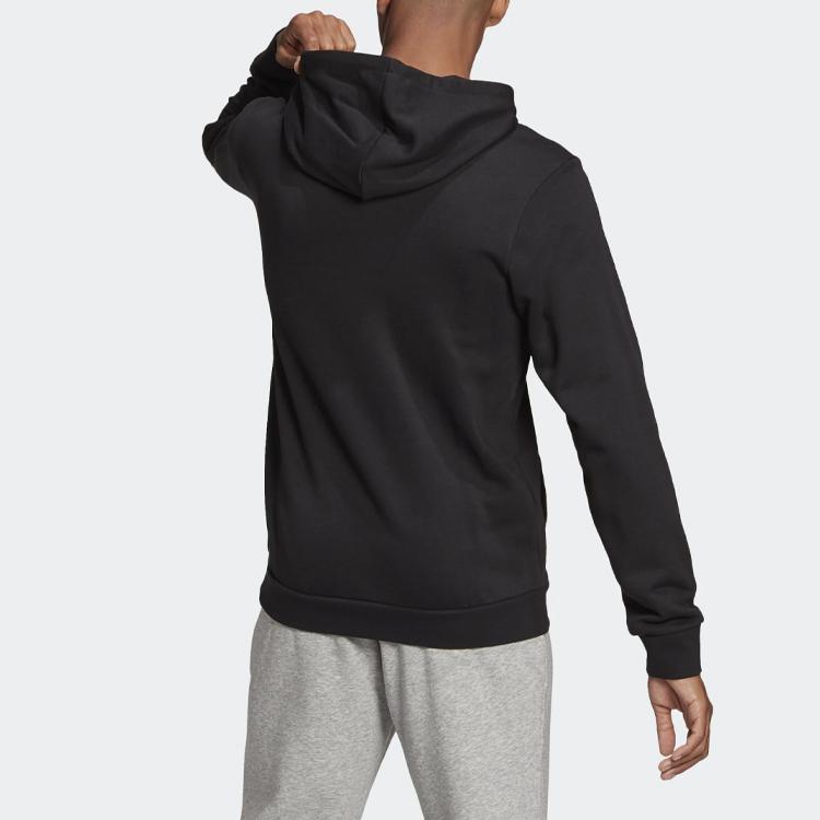 Adidas Camo Hd Logo Print Sports Hoodie Men Tops Black GL0019