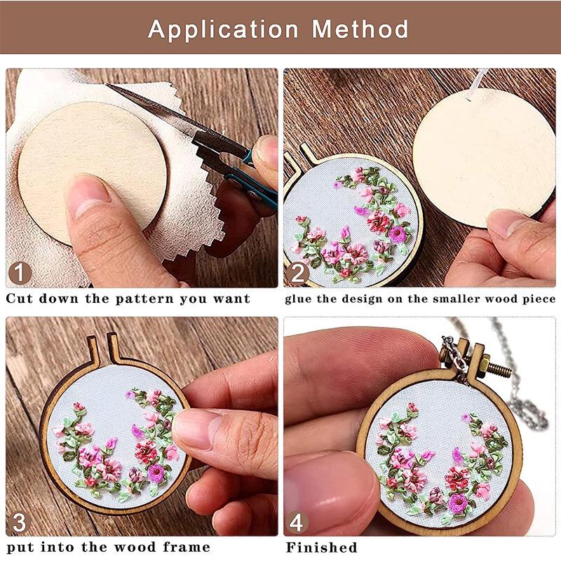 Wooden Mini Embroidery Hoop Frame for Jewelry & Cross Stitch