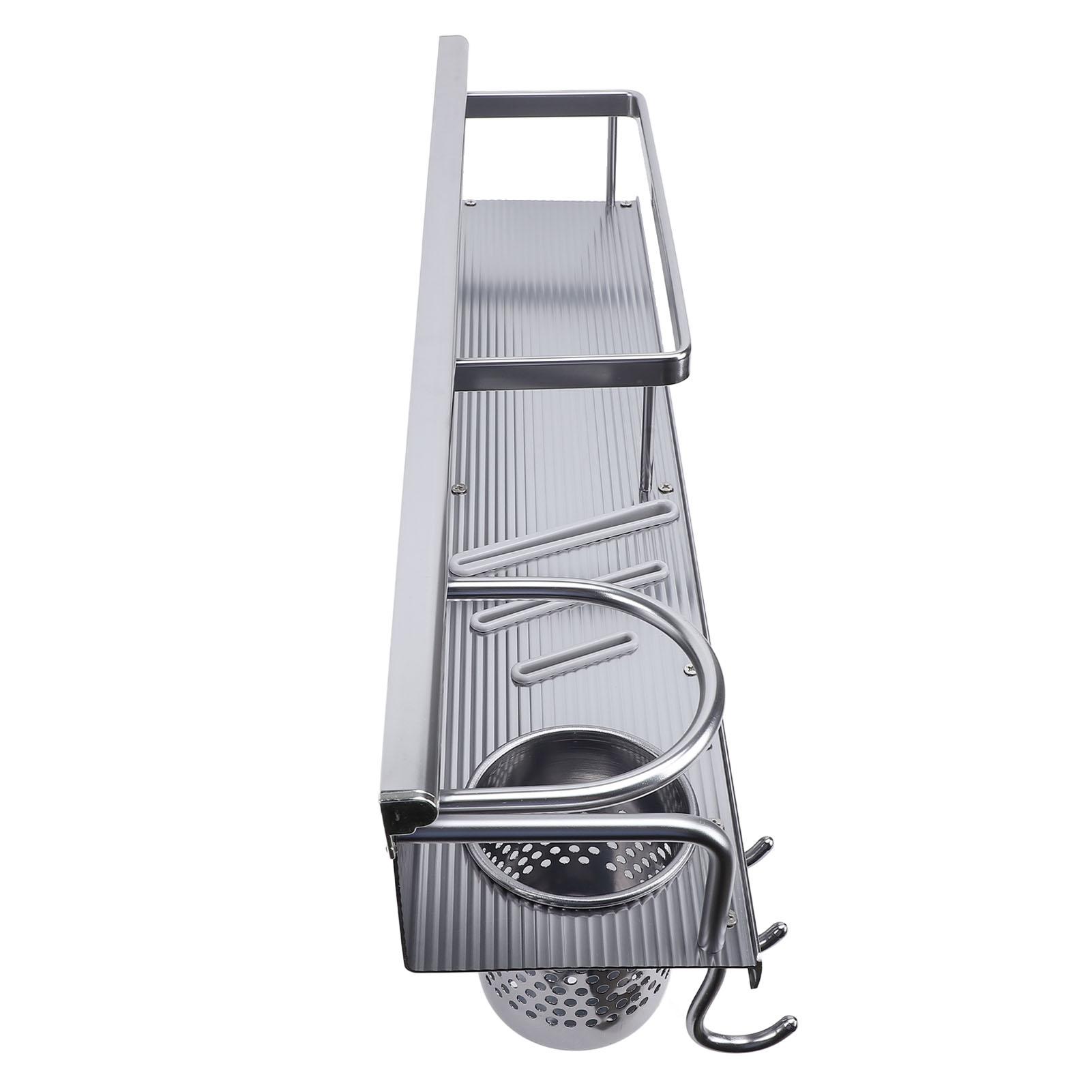 Wandmontage Kruidenrek , Keukengerei Opbergrek van Aluminiumlegering voor het Organiseren van Gereedschap en Gadgets