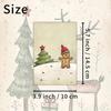 20Pcs Santa Claus Snowman Christmas Greeting Cards with Winter Scenery Blessings Half-fold Gift Cards Envelopes