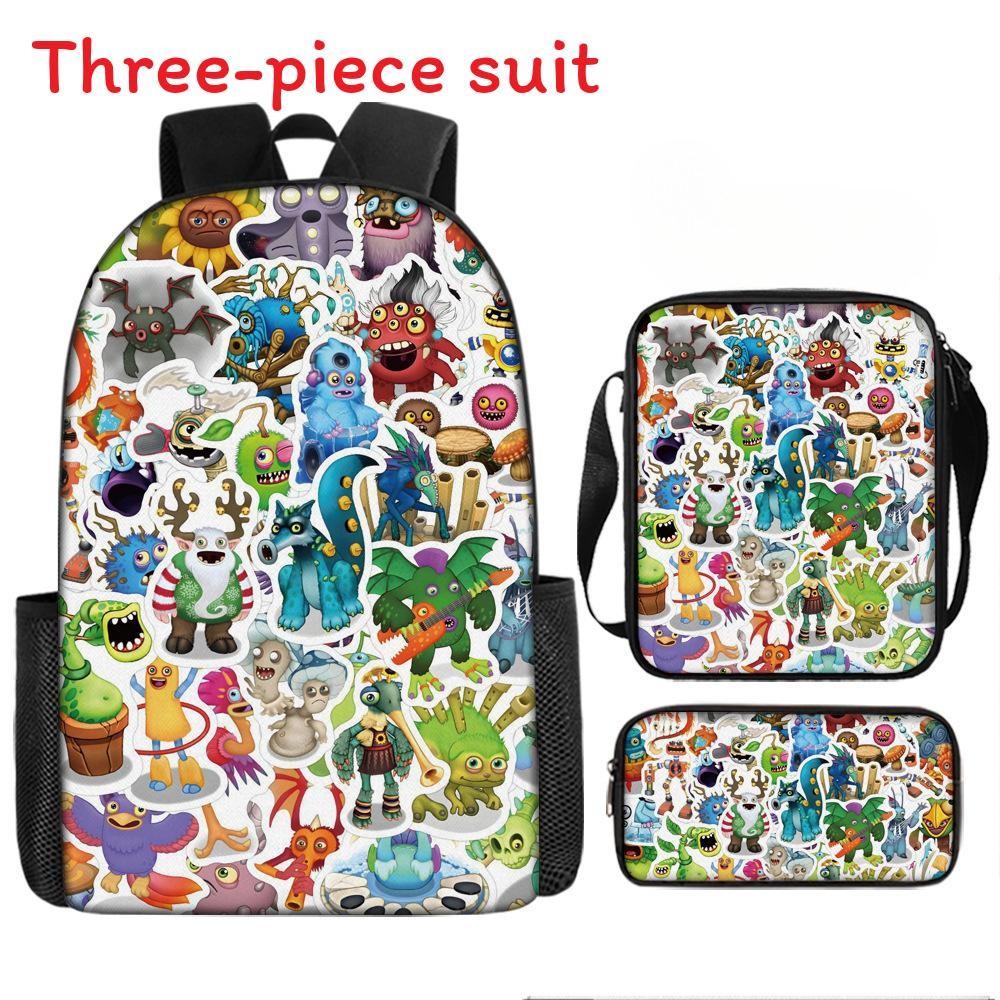 Singing My Monsters Childrens School Bag Three Piece Suit Suitable Gift For