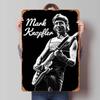 Plaque Métallique Mark Knopfler Affiches Chanteur Décoration Salle de Jeux Homme Plaque Vintage en Tôle pour Décoration Murale Intérieur