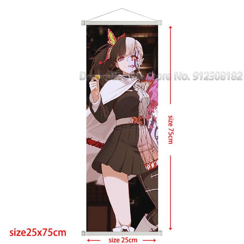 Demon Slayer Scroll Poster Kamado Tanjirou Canvas Painting Nezuko Classic Wall Art Pictures for Living Room Home Decoration