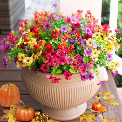 1PC Artificial Plastic Cherry Flowers Silk Daisy Christmas Decorations Vase Home Garden Party Wedding Fake Eucalyptus Plants Diy
