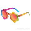 Kids Flower Sunglasses Rainbow Colorful Cute Round Kid Eyewear For Toddler Kids Boy Girls Outdoor Activities