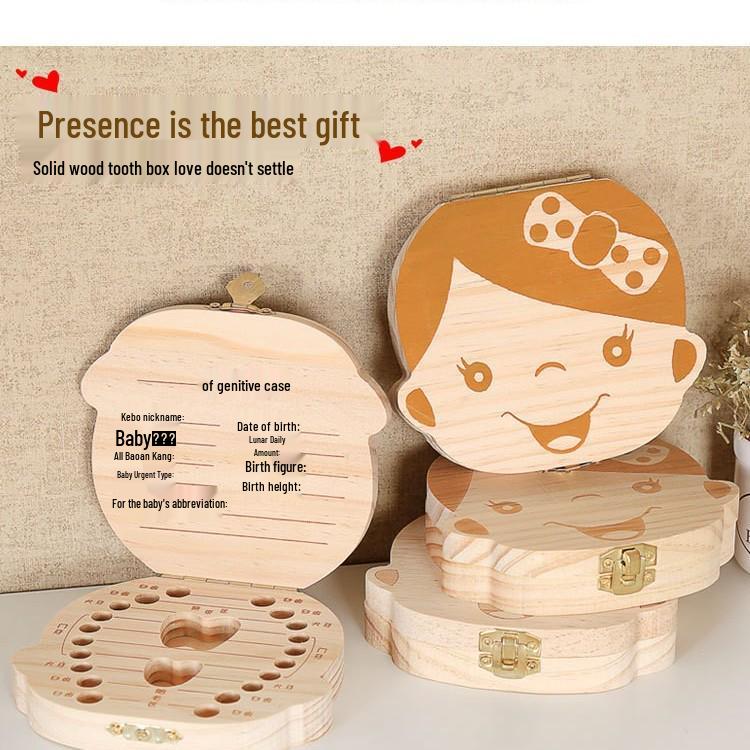 Children's Wooden Tooth & Lanugo Keepsake Box
