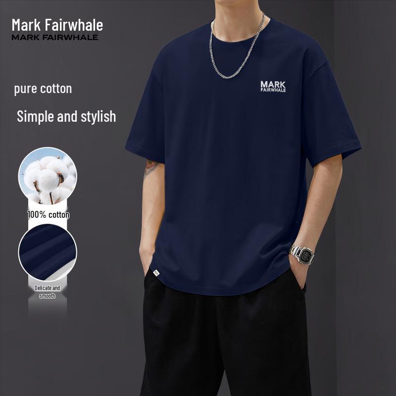 Mark Fairwhale Herren Kurzarm-T-Shirt aus reiner Baumwolle