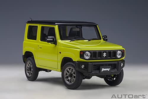 AUTOart 1/18 Scale Suzuki Jimny (JB64) Yellow with Black Roof, Finished Model, 78501