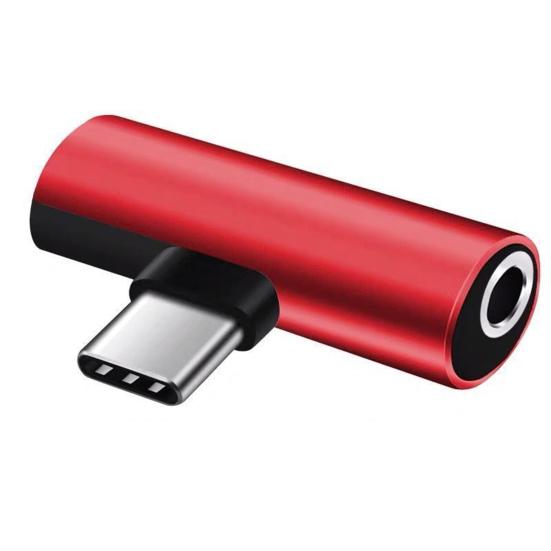 2 w 1 Szybkie ładowanie Stabilna transmisja Plug Play Adapter audio Konwerter USB-C na gniazdo słuchawkowe 3,5 mm Akcesoria audio