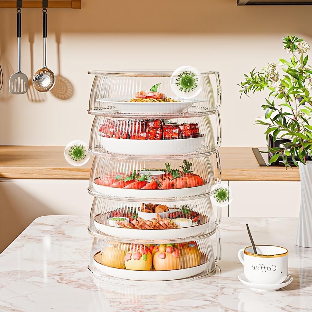 [Heat-Resistant Microwave Cover] 1pc Heat-Resistant 200°C Microwave Splash Guard Cover - Multi-Functional 360° Splash Guard, Food Insulation Lid