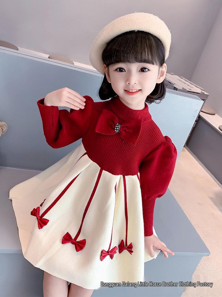 

2024 Платье принцессы для малышек на зиму - Осенне-зимний стиль 120 True to Size