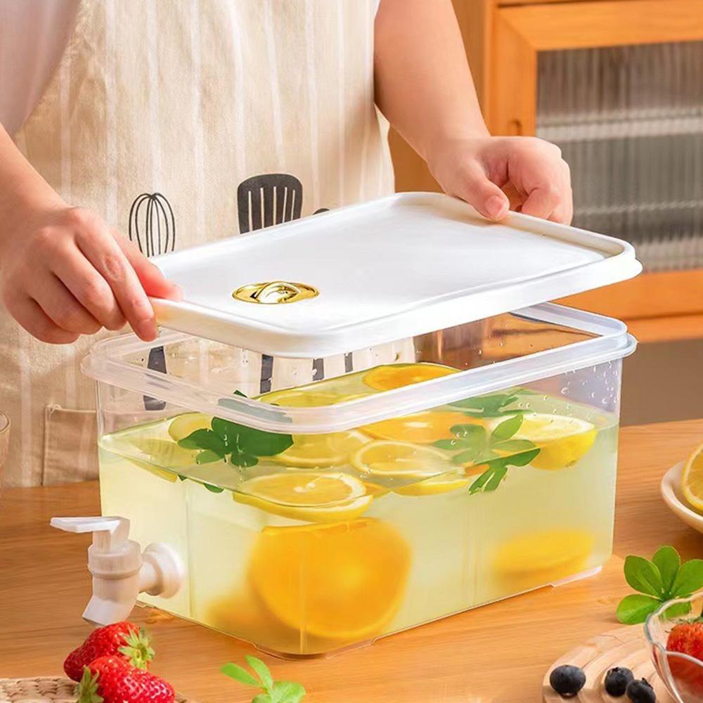 5L/3.5L Czajnik na zimną wodę z kranikiem Dozownik wody do lodówki Pojemnik na letni sok owocowy Napój Dzbanek na zimną wodę do lodówki