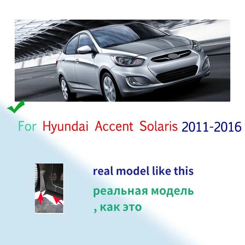 OE Styled Molded Mud Flaps For Hyundai Accent Solaris 2011 - 2016 Mudflaps Splash Guards Mudguards 2012 2013 2014 2015 Styling