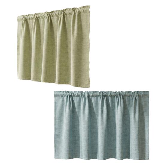 Linen Short Curtain for Kitchen, Semi Sheer Valance for Small Window, Kitchen Curtain for Pantry Door, Farmhouse Cabinet Cover