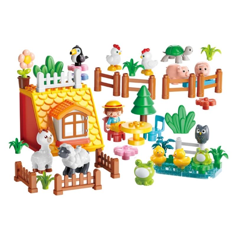 

Cartoon Farm Animal Building Blocks Set Educational Toy For Kids Hand Skill Training Creation Stimulation Learning Toy 1