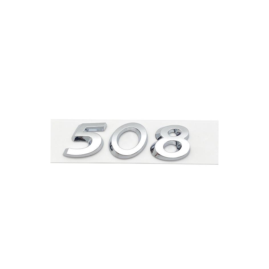 2026 Horká Samolepka na Auto 3D Černé Stříbrné Písmena 206 207 301 307 308 408 508 Znak pro Peugeot Auto Blatník Kufr Zadní Logo Samolepka