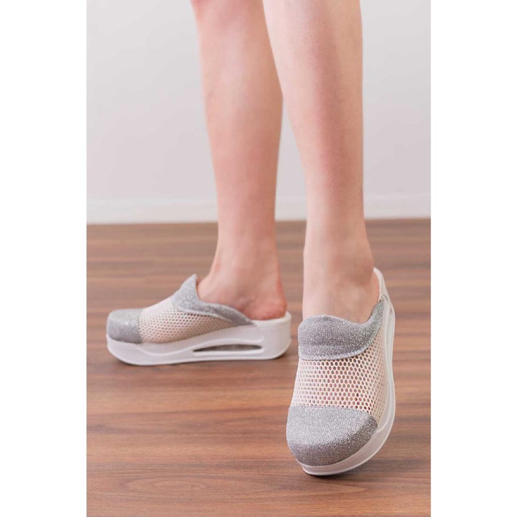 Design Mesh Grau Air Max Damen Orthopädische Und Anatomische Arzt-, Krankenpfleger-, Schönheitszentrum Sabo Pantoletten