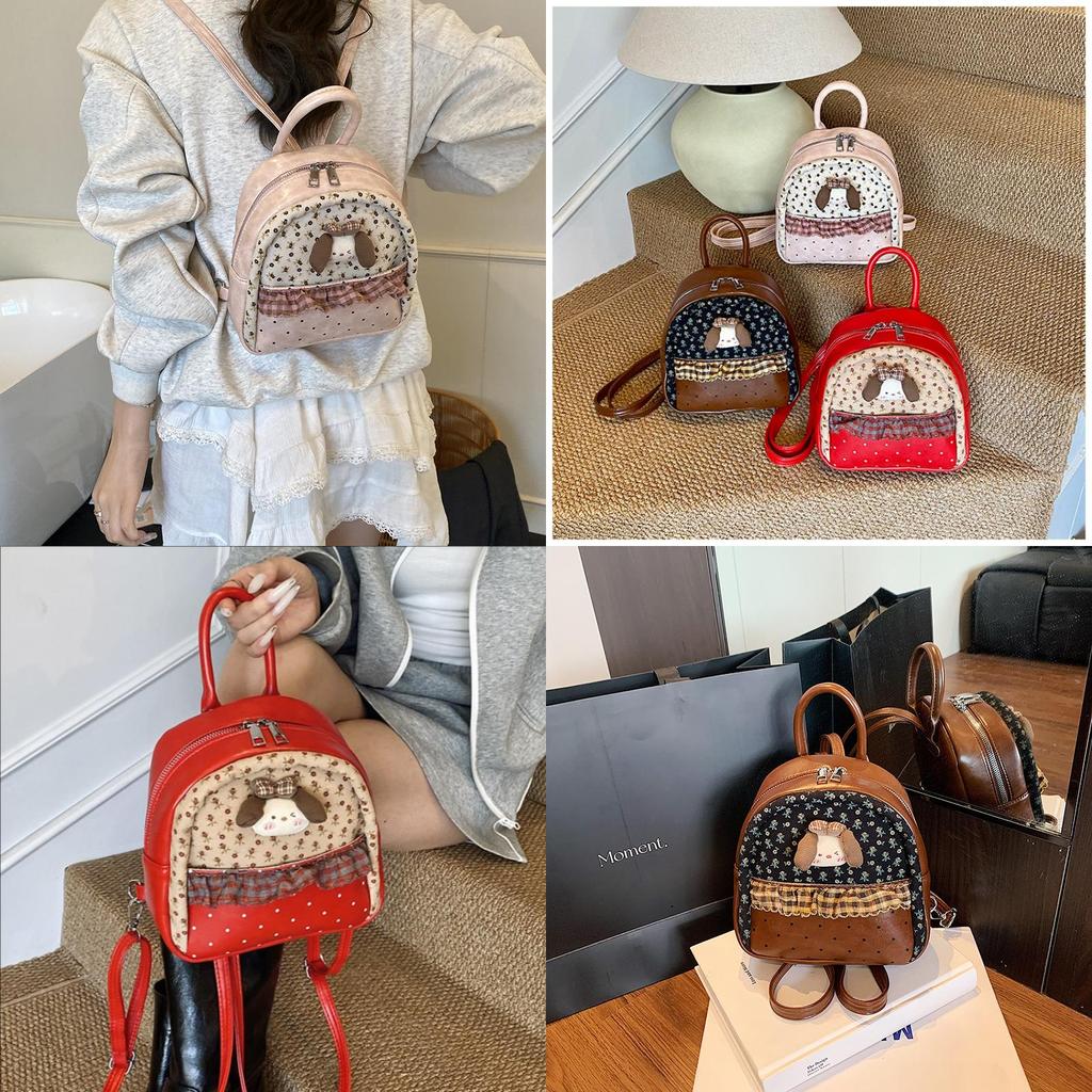 Pu Material Cute Cartoon Mini Backpack For Daily Casual Travel Girls