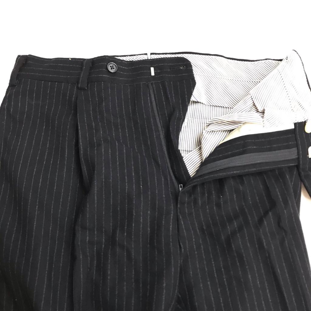 Made in Japan TOMORROWLAND Autumn/Winter Suit Set XS-S Men Navy Stripe Fully Lined Single Jacket/Pants(USED)