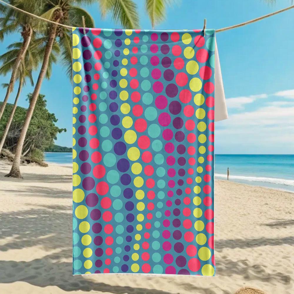 European and American Yuan Microfiber Beach Towel Custom Digital Printing Enlarged Towel Bath Towel 70 * 140CM Microfiber