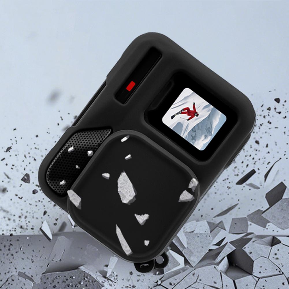 1-5Set Silicone Camera Case with Lens Cap Cover For Insta360 Ace Pro2 Rubber Camera Shell Anti-Scratch Sports Camera Accessories