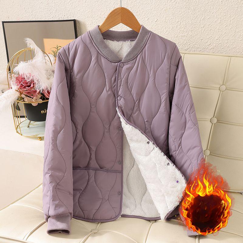 Women's Winter Fitted Liner Down Jacket Velvet-Lined, Warm and Compact