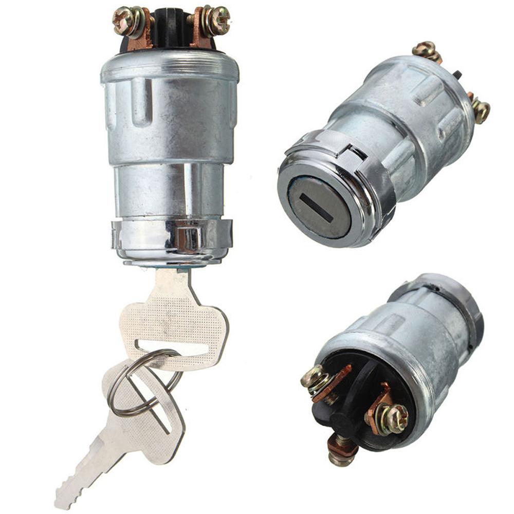 12V Car Ignition Cylinder Switch Lock + 2 Keys 3 Position Universal For 24mm Hole Car Truck Trailer SUV Pickup RV Camper 10A Switches4
