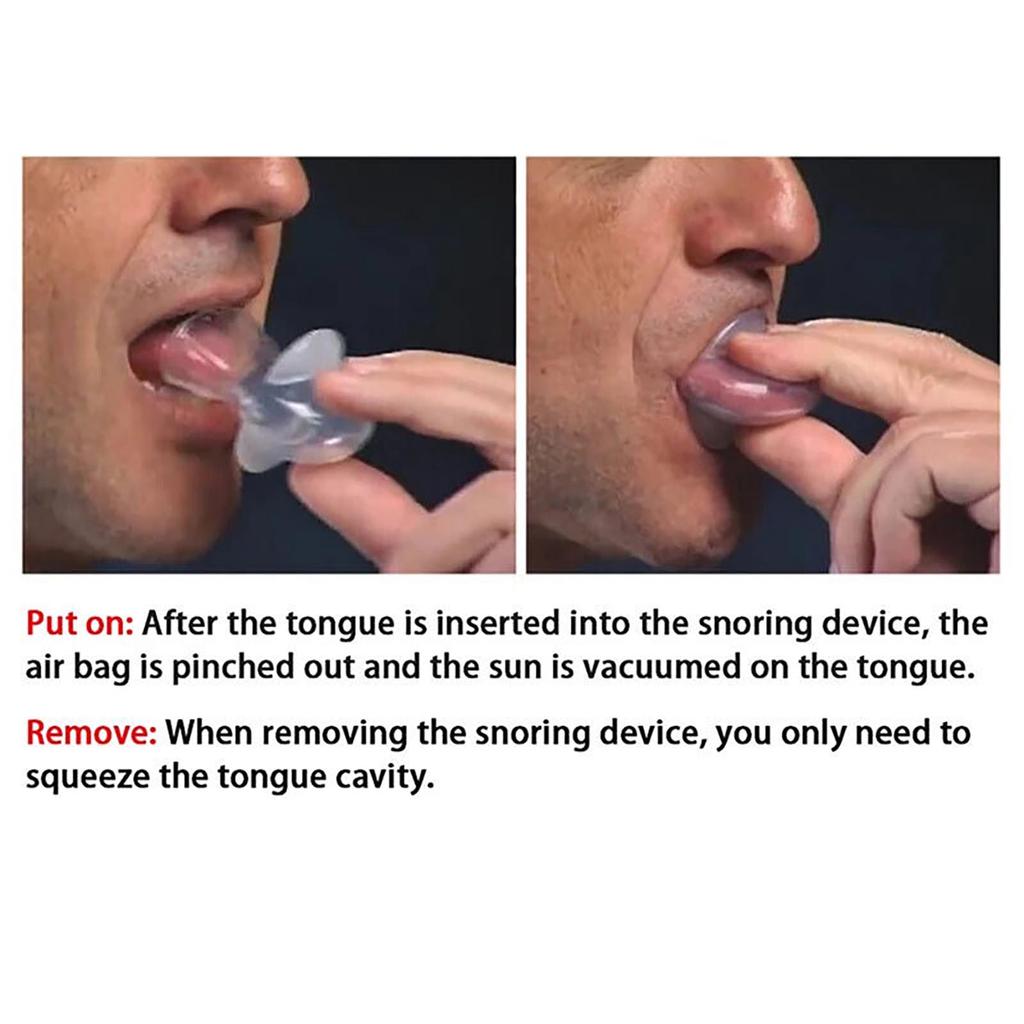 Anti-Snoring Tongue Retainer Device with Storage Box Anti-Snoring Device Sleeping Bite Guard for Bruxism and Stop Snoring