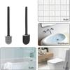 1 Stück WC-Bürste ohne tote Ecken mit abnehmbarem TPR-Bürstenkopf und wandmontierter Basis für einfache Reinigung