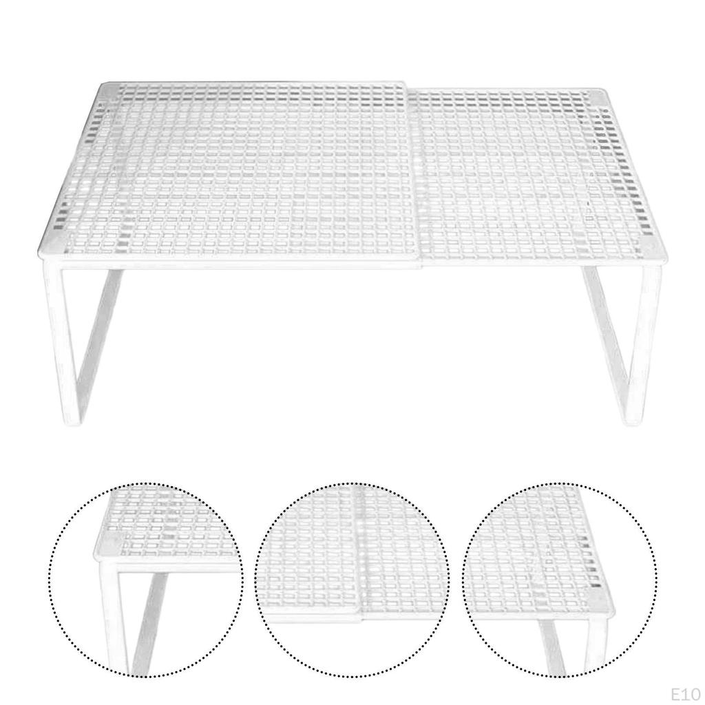 Expandable Cabinet Storage Shelf Adjustable Organization Organizer Rack Stand Riser for Under Sink