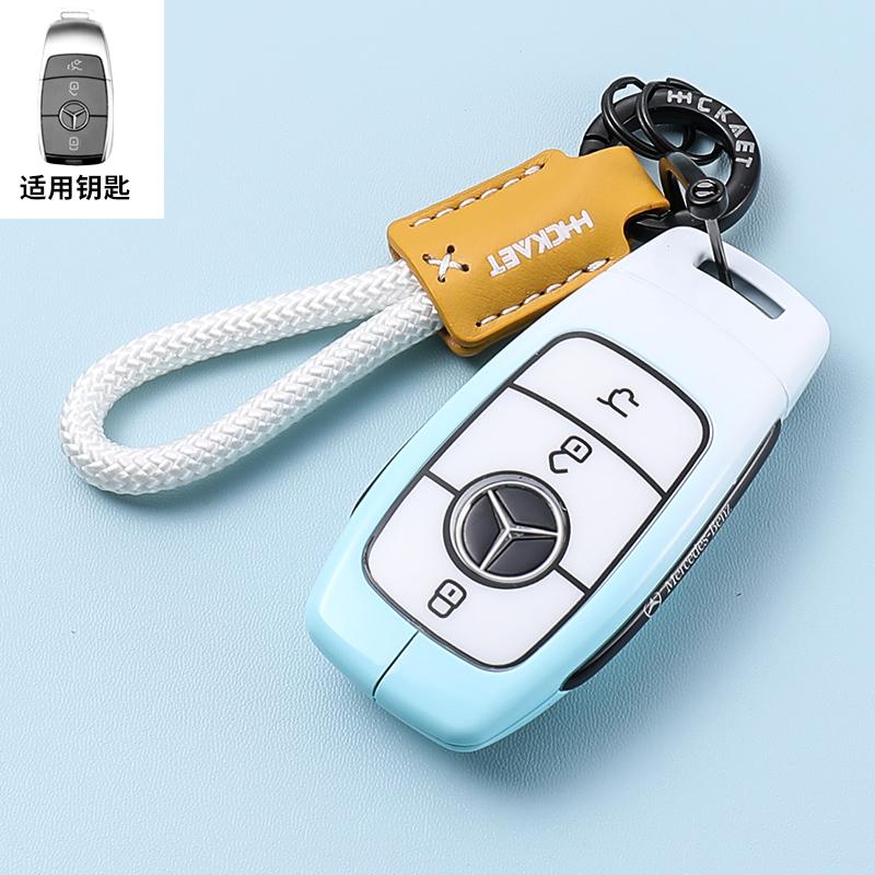 TXF4   Golden TPU Car Key Case Cover For Mercedes Benz E S G Class GLC CLE CLA GLB GLS W177 W205 W213 W222 X167 AMG E200 E260 Shell Fob
