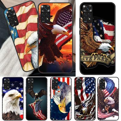 Amerykański USA Flaga Orzeł Etui Dla Xiaomi Redmi Note 10 8 9 11 Pro 8T 9S 10S 11S Redmi 10C 9C 9A 9T K50 K40 Gaming
