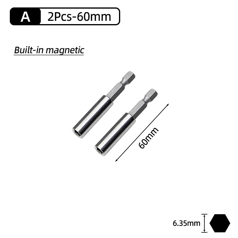 6 Size Extension 1/4 Hex Screw Socket Screwdriver Bit Holder Magnetic Impact Driver Drill Bit Adapter Quick Release Power Tools