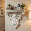 Rafturi Unice Montate pe Perete Sculptură Decor de Perete Gotic Suport de Depozitare Multifuncțional pe Perete Dormitor