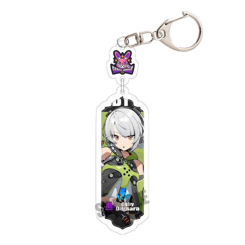 Game Zenless Zone Zero Acrylic Keychain Aria Cissia Nangong Yu Backpack Keyring Pendant Belle Nicole Demara Decorative Ornament