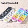 New Foldable Design Weekly Pill Case 14 Grids Airtight Pill Organizer 2 Times A Day AM PM Labels 7 Day Vitamin Case Home Gadgets