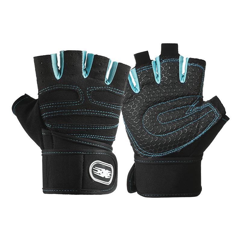 Sports and Fitness Half finger Gloves Extended Wristband Men and Women Equipment Training Anti Slip Calluse Barbell Cycling Outdoor Gloves
