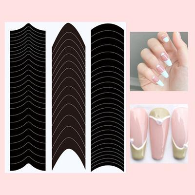 5 Stück Ausgezeichnet Einfach aufzutragen Ausreichende Menge Nagelsticker Französische Kunst Streifen Linien Führungssticker Aufkleber für Salon