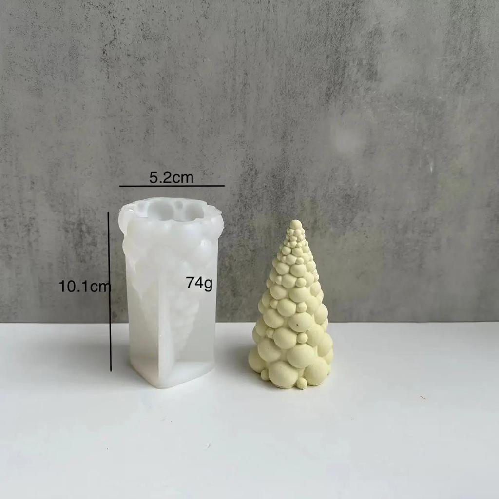 Nou Crăciun pom lumânare silicon mucegai Bubble tip Crăciun pom aromaterapie lumânare silicon mucegai săpun mucegai cadou de Crăciun
