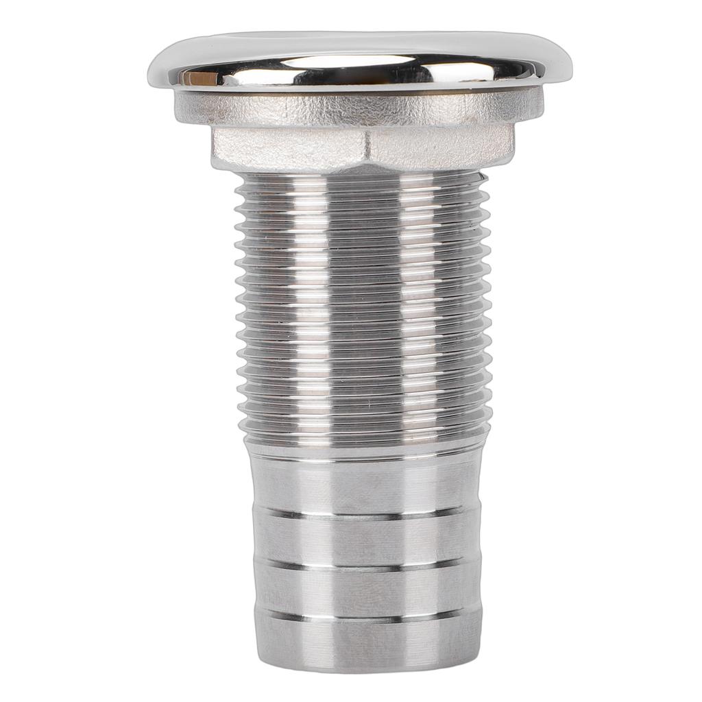 Raccord à Bardes Thru-Hull Acier Inoxydable 316 Connecteur Sortie Entrée pour Équipement Marin Sortie Filetée à Mi-hauteur 3/4 Pouce Non